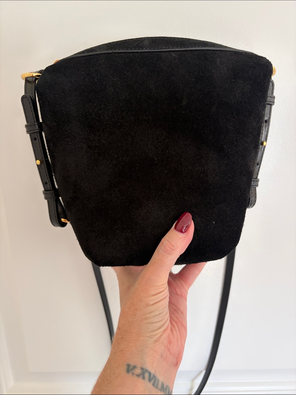 Sézane Lou Bag - Suede Crossbody